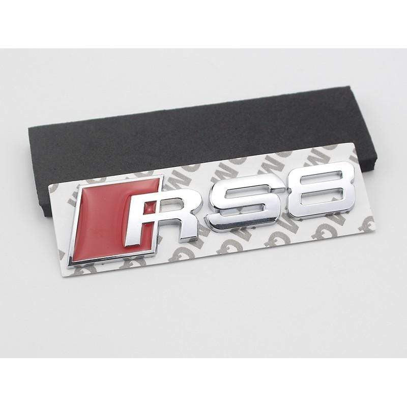 Modified Letetr S3 S4 S5 S6 S8 RS3 RS4 RS5 RS6 RS8 3D Metal Car Sticker for Audi Auto Emblem Badge Decal