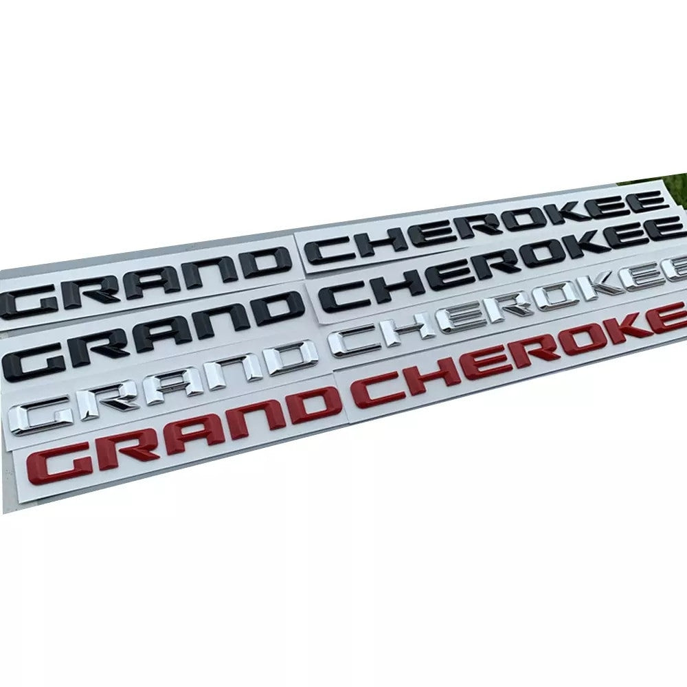 For jeep Grand Cherokee Front Left Right Door Side Emblem Nameplate Badge Letters Sticker - larahd