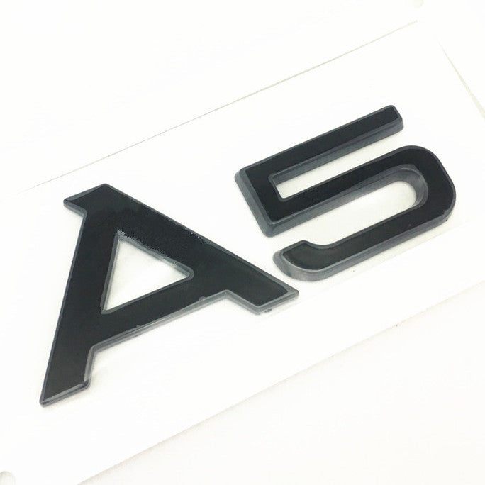 1 Pcs For Audi Black/Silver A 3 4 5 6 7 8 Rear Bumper Trunk Emblem Stickers Badge Decals - larahd