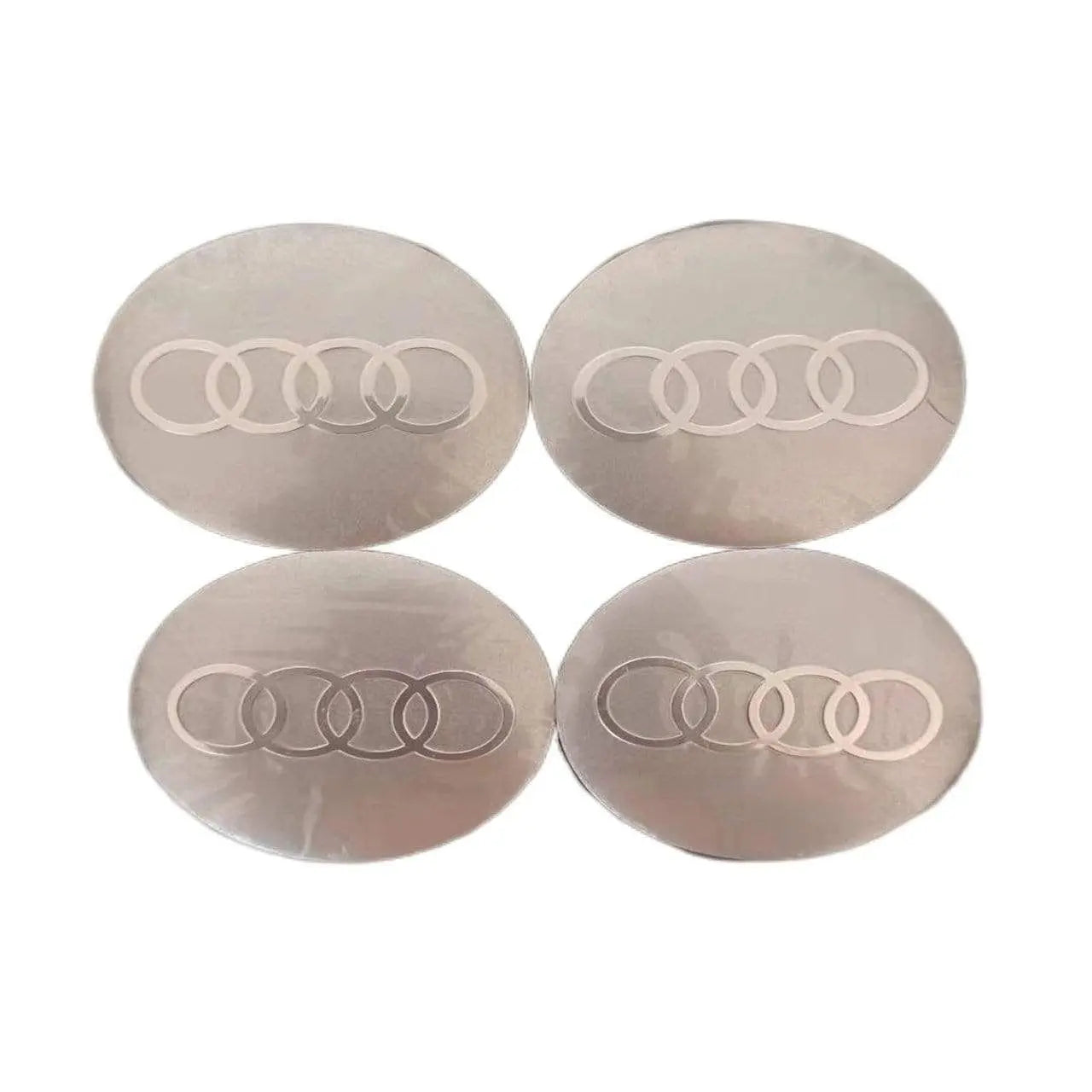 4pcs 56mm Audi RS Sline Quattro a3 a4 a5 a6 tt a4l q3 q5 q7 Car Wheel Center Hub Cap Sticker Emblem Badge Decal - larahd