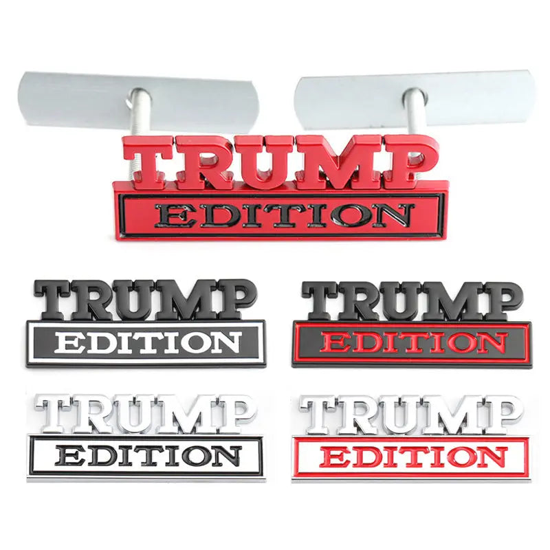 TRUMP Edition Badge Emblem Hood Grille for Subaru Chevrolet Honda Jeep Ford Nissan Lexus - larahd