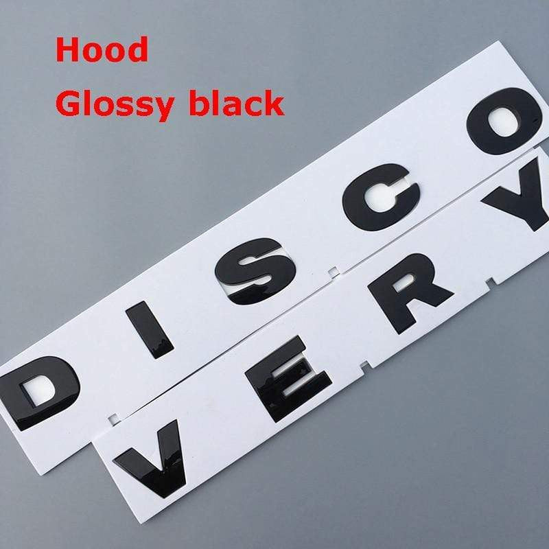 Round Font Letter Emblem Badge for DISCOVERY 4 V8 HSE SPORT Car Refitting Hood Rear Trunk Logo Sticker - larahd