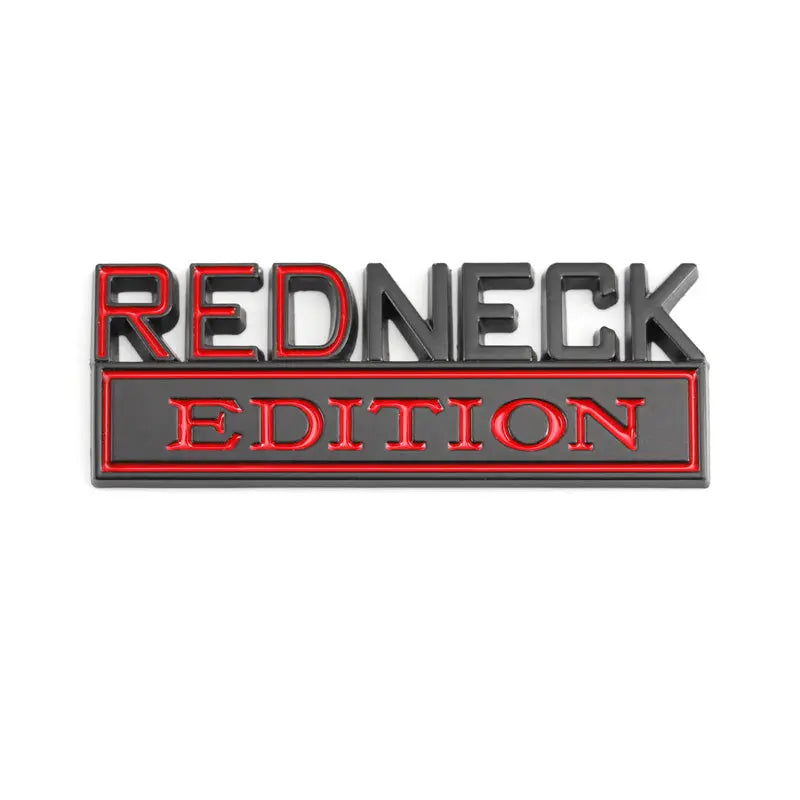 Redneck Edition Badge Emblem Hood Grille Sticker for Subaru Honda Jeep Ford Nissan Lexus - larahd