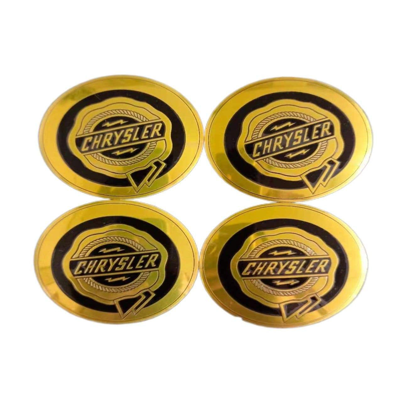 4pcs 56mm chrysler Car Wheel Center Hub Cap Badge Emblem Decal Stickers-Realmancar