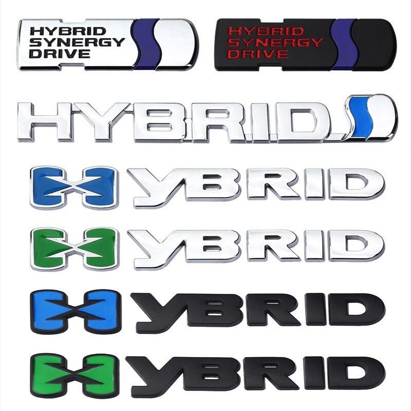 Hybrid Synergy Drive Stickers Metal Emblem Badge Decal For Toyota - larahd