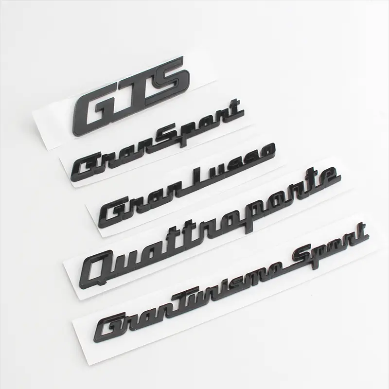 Maserati GTS Gransport Granlusso Quattroporte Granturismo Letter Emblem Badge Stickers Decals - larahd