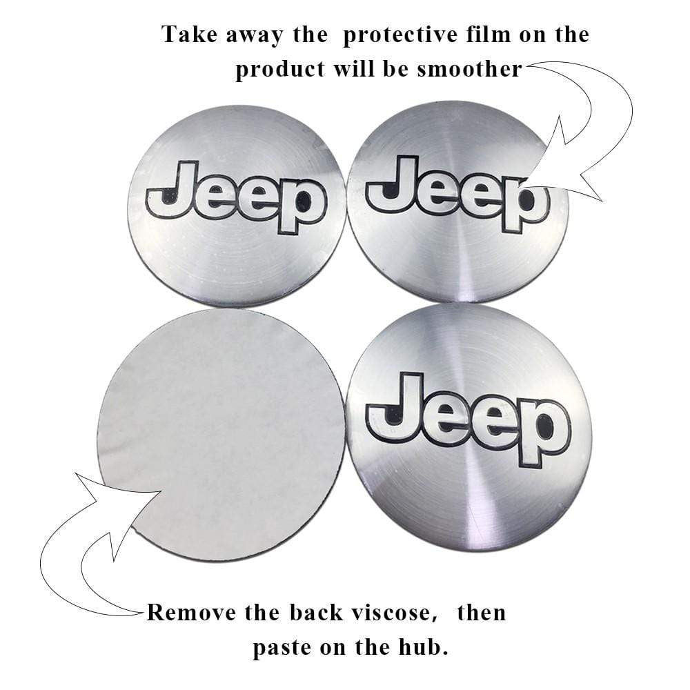 4pcs 56mm Jeep TRAIL RATED 4X4 Snow Mountain Car Wheel Center Hub Cap Sticker Auto Tire Emblem Badge Decal