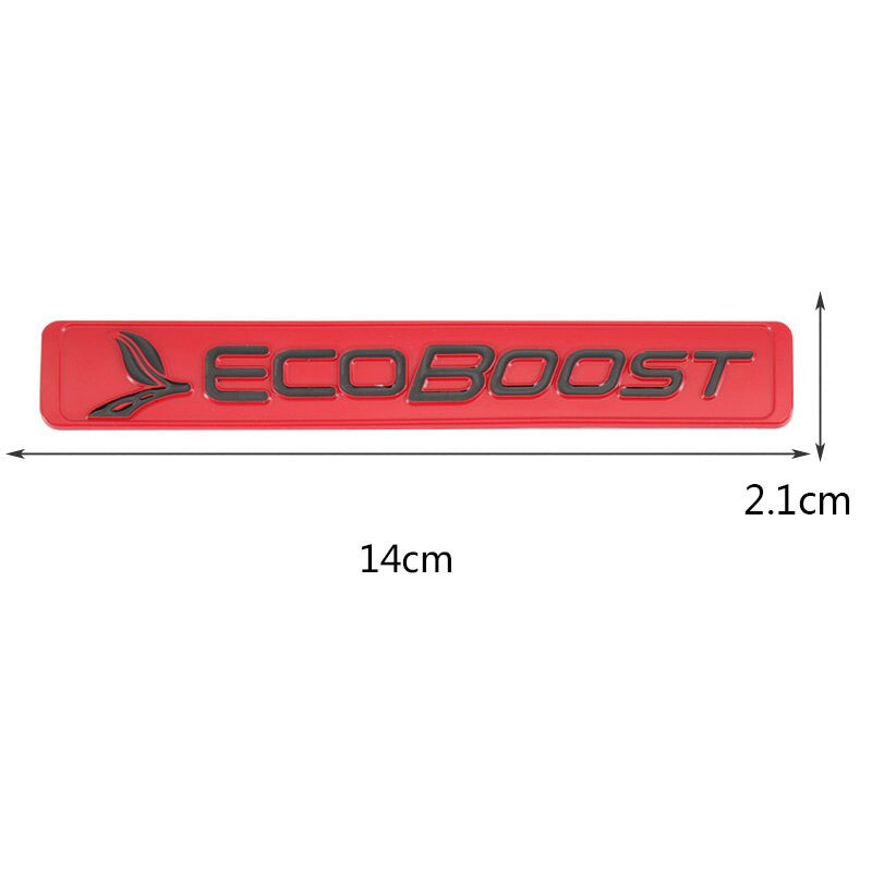 Metal Ecoboost Sticker Emblem Badge Decal for Ford Focus 2 3 4 Fiesta Kuga Escape Mondeo Edge - larahd