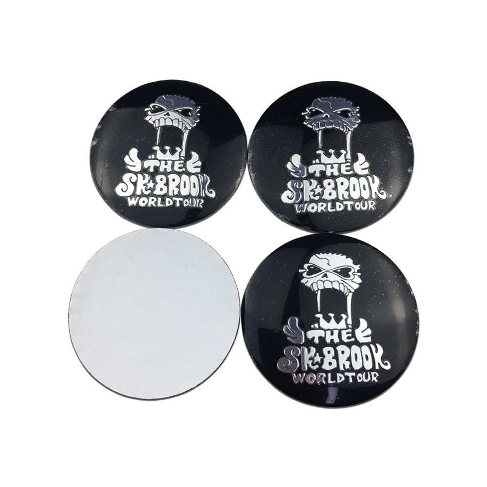 4PCS 56mm Punisher Skull Car Wheel Center Hub Cap Sticker Auto Tire Emblem Badge Decal