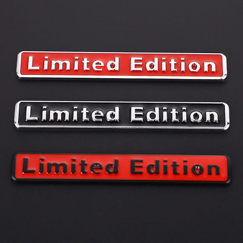 2Pcs 3D Metal LIMITED EDITION Emblem Badge Stickers Decal for BMW Audi Honda Opel Toyota - larahd