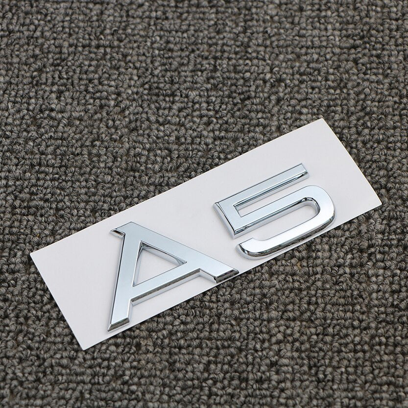 For Audi A3 A4 A5 A6 A7 A8 Q3 Q5 Q7 3.2 3.0T 2.0T 4.2 2.4 3.6 Rear Emblem Badge Sticker - larahd