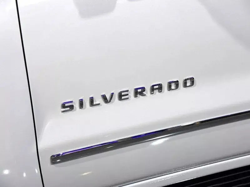 3D Side Fender Trunk Emblem Sticker For Chevrolet SILVERADO Letters Silver Black