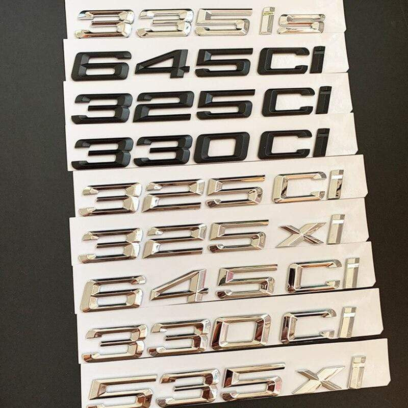 ABS Letter  325Ci 330Ci 645Ci 325xi 528xi 335ix Emblem for BMW E46 E90 E91 E92 Sports Roadster Coupe  Sticker-Realmancar