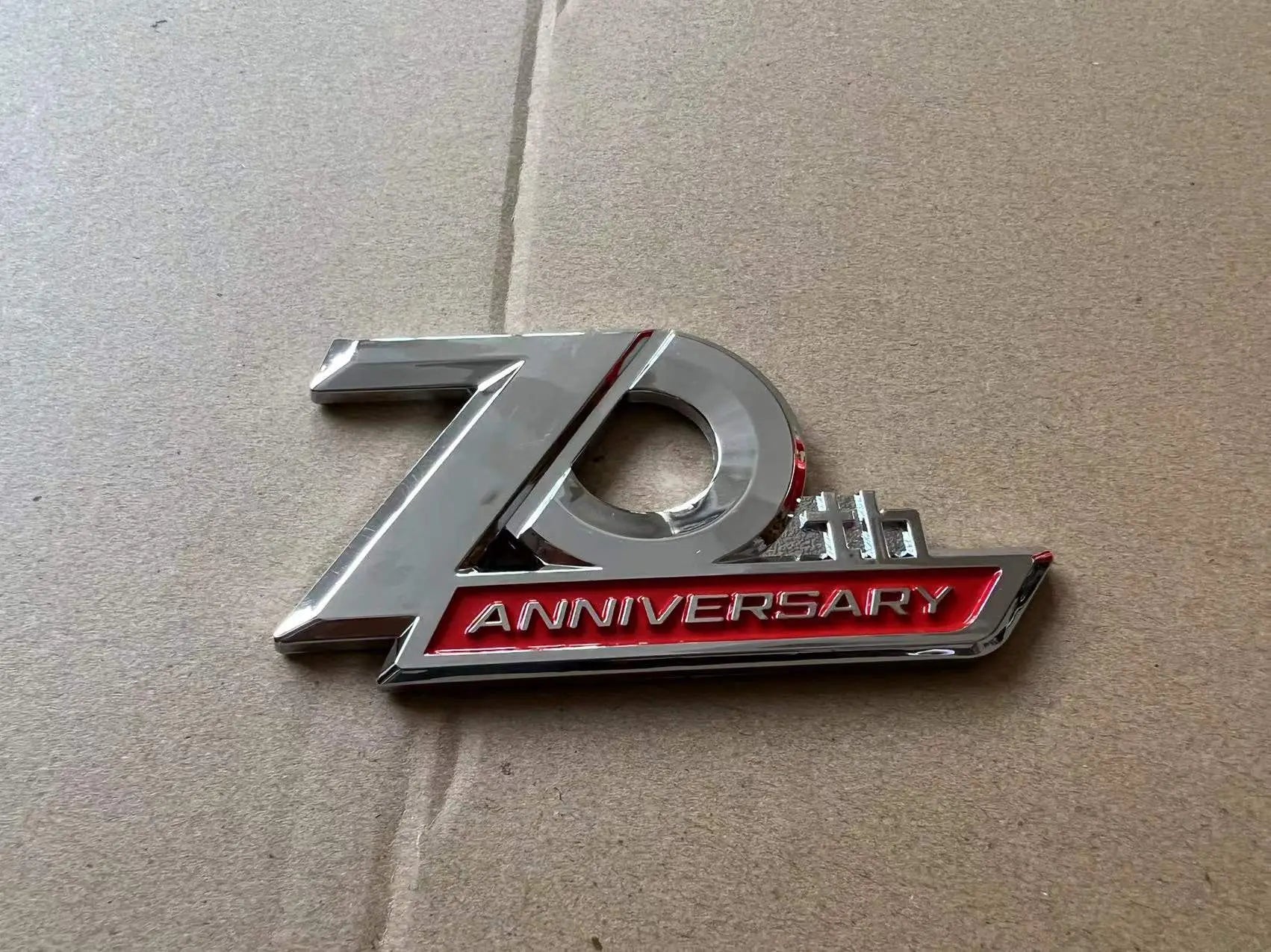 1 pic Side Emblem 70th Anniversary 3D Emblem Trunk Badge Sticker For Toyota Land Cruiser