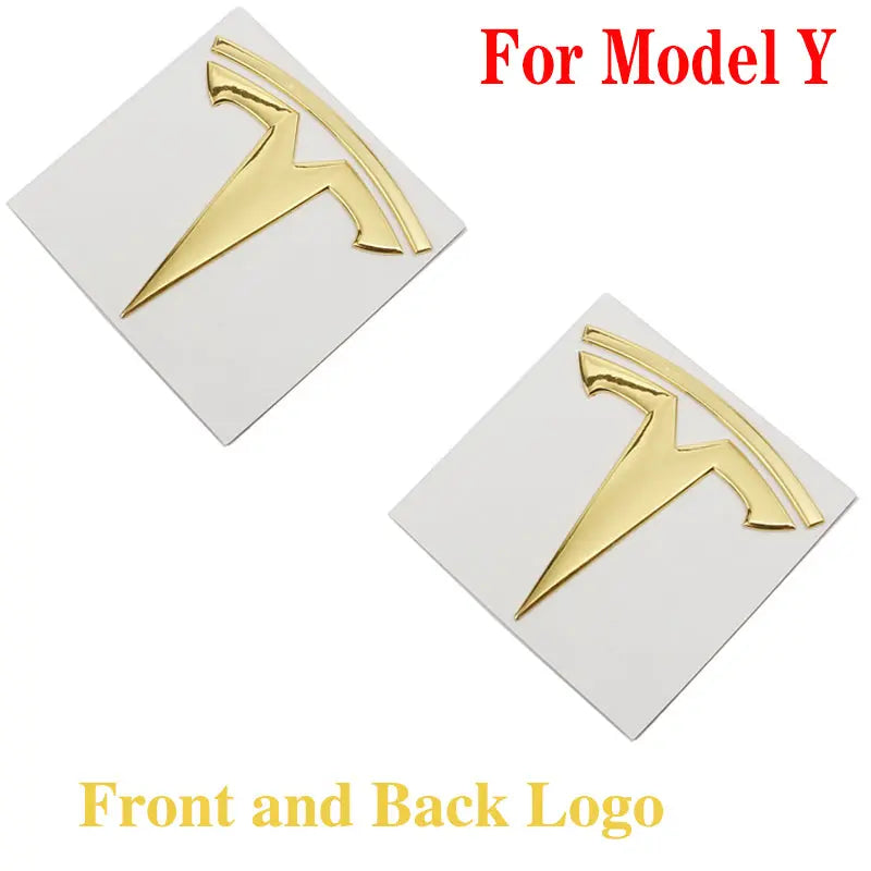 2pcs Tesla Metal Original Sticker For Model 3 Model Y Trunk Replace Emblem Stickers