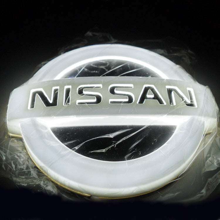 New WHITE RED BLUE 5D LED Tail LOGO Light Badge Emblem For Nissan TIIDA X-TRAIL - larahd