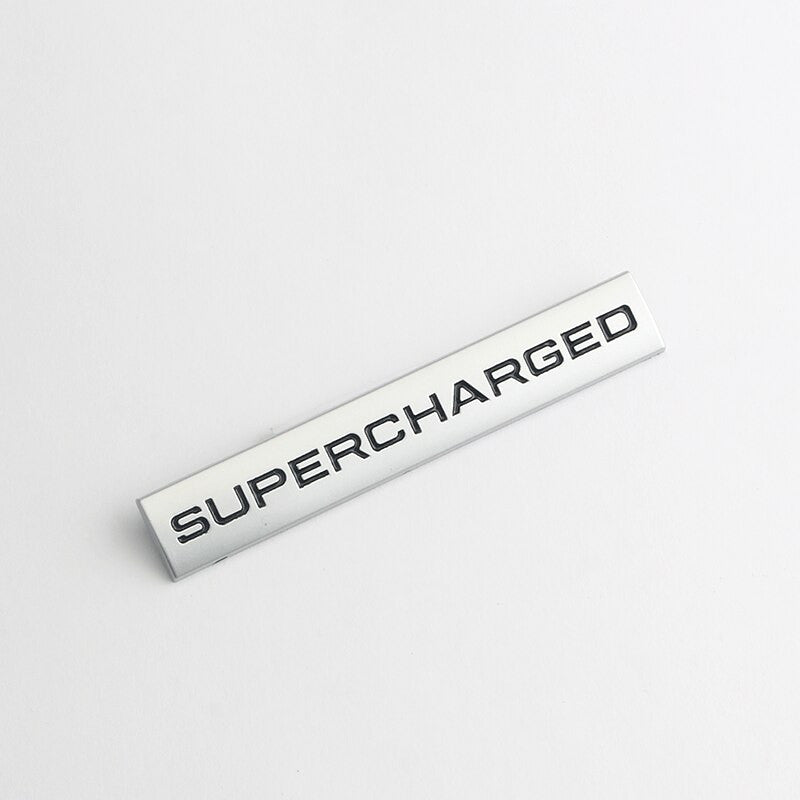 For Land Rover Metal Autoliography Supercharged Badge Rear Trunk Emblem Decals Sticker - larahd