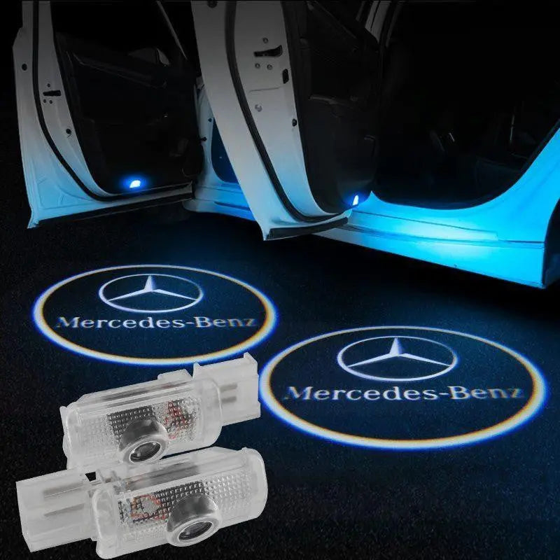 2X Mercedes Shadow Light Logo Door Courtesy LED Projector Ghost Laser for Mercedes-Benz - larahd