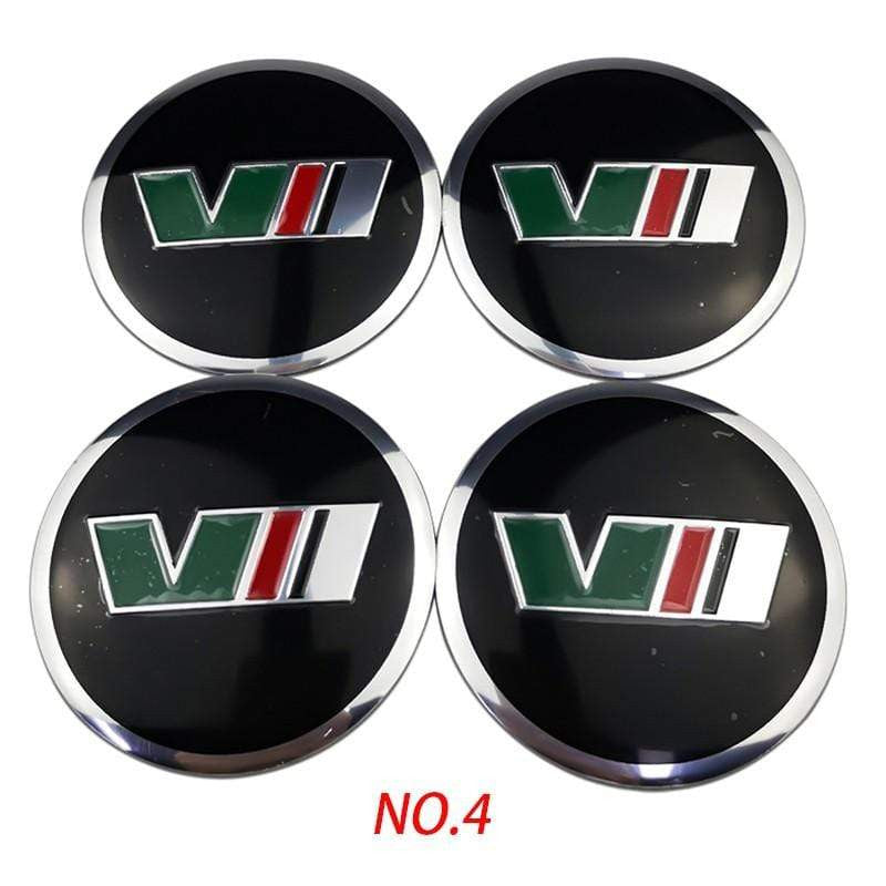 4pcs 56mm Skoda Modified VRS Car Wheel Center Hub Cap Sticker Auto Tire Emblem Badge Decal Accessories