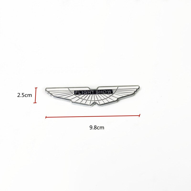 3D Metal Sticker Flight Show Side Front Body Badge for Aston Martin - larahd