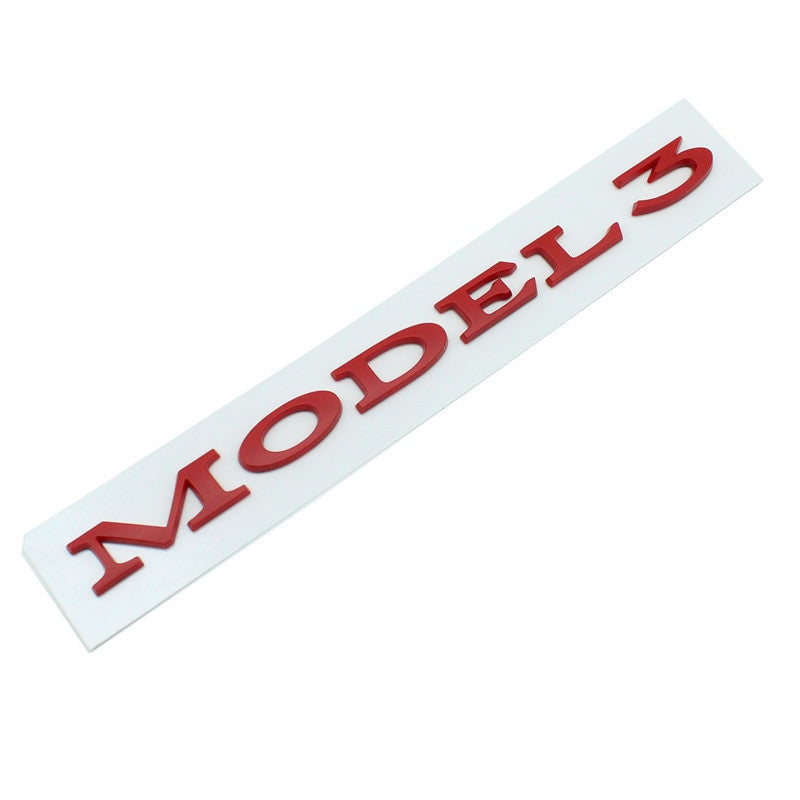 3D Letters Rear Back Trunk Logo ABS Sticker For Tesla Model 3