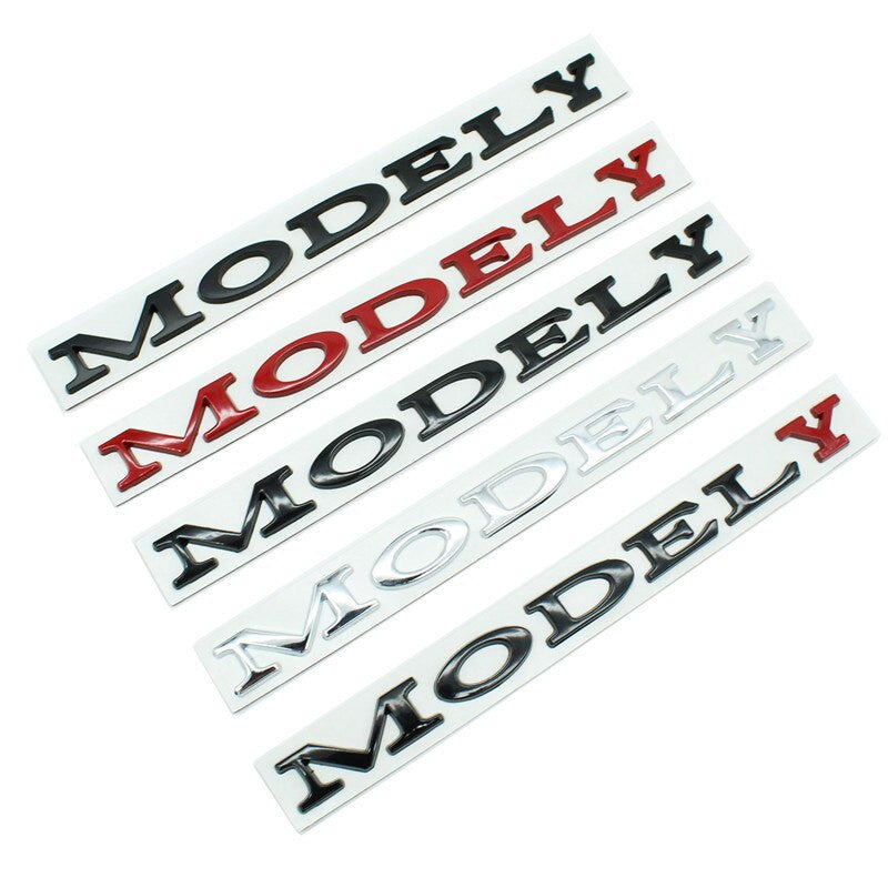 3D Letters Model Y Rear Back Trunk For Tesla Model Y Emblem Badge Stickers - larahd