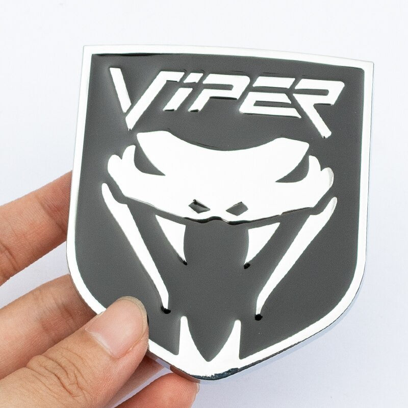 3D Metal Snake Cobra Viper Badge Emblem Stickers Rear Decal For Ford Mustang Shelby - larahd