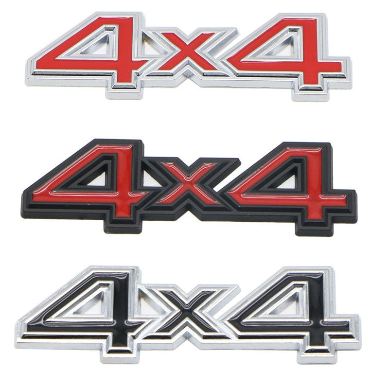 Metal 4WD 4x4 Rear Trunk Tailgate Emblem Badge Decal Sticker SUV - larahd