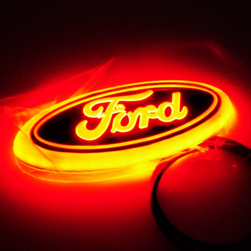 LED Emblem Rear Sticker for Ford Focus Mondeo Front Badge Light Rear Tail Decal - larahd