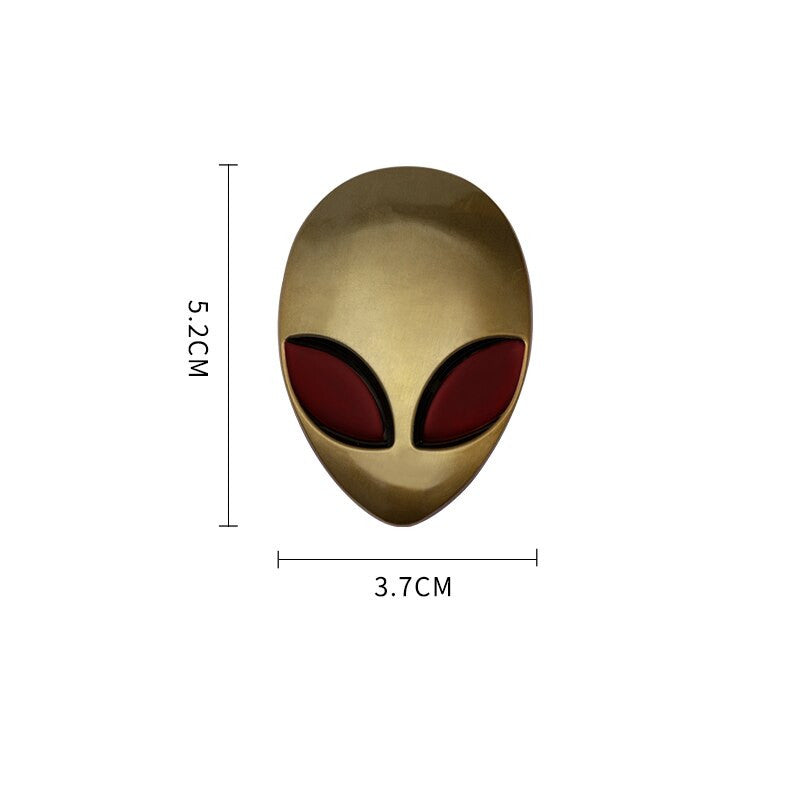 Alien Head UFO Auto Badge Decal Car Emblem Rear Trunk Sticker