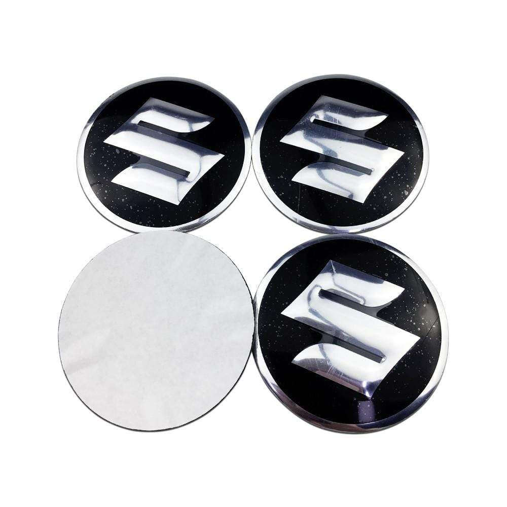 4pcs Car Wheel Center Hub Cap Sticker Cover Metal  56mm Emblem Badge Decal Stickers  Fits Suzuki