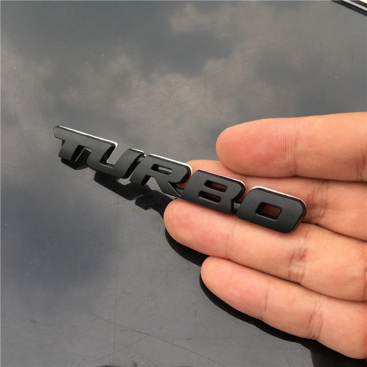 TURBO Emblem Chrome Metal Zinc Fender Trunk 3D Sticker for Cruze Geely BMW Benz Audi VW - larahd