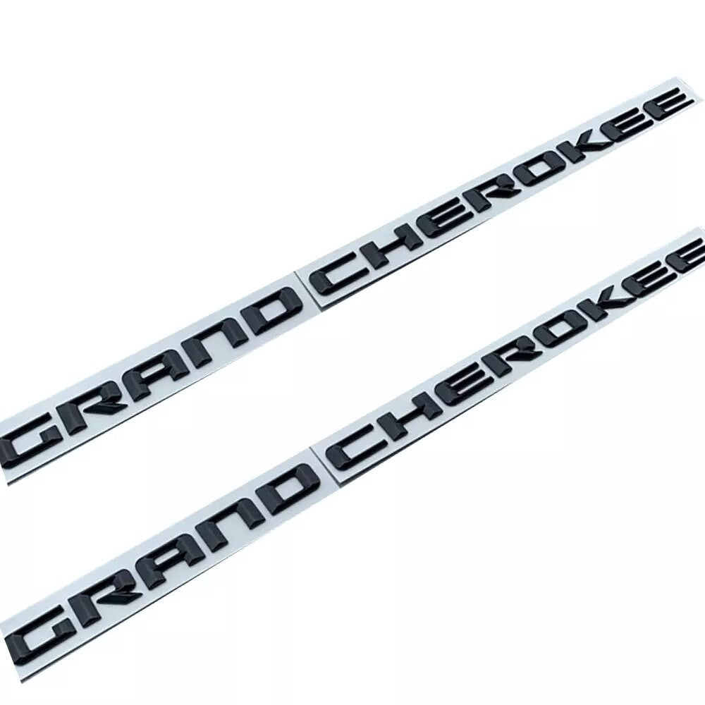 For jeep Grand Cherokee Front Left Right Door Side Emblem Nameplate Badge Letters Sticker - larahd