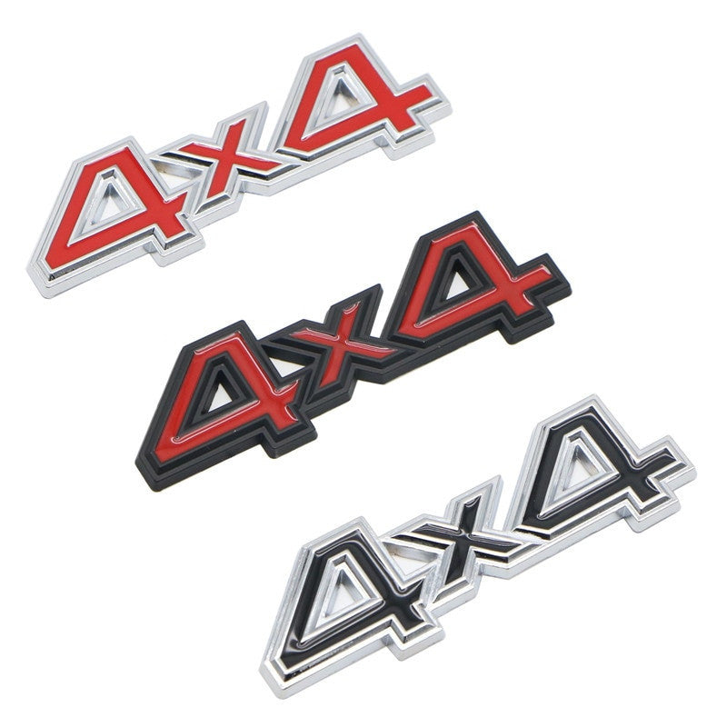 Metal 4WD 4x4 Rear Trunk Tailgate Emblem Badge Decal Sticker SUV - larahd