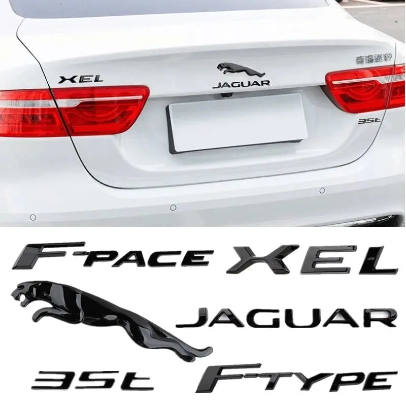 Letter Rear Trunk Emblem Badge Decals for Jaguar E-PACE F-PACE F-TYPE - larahd