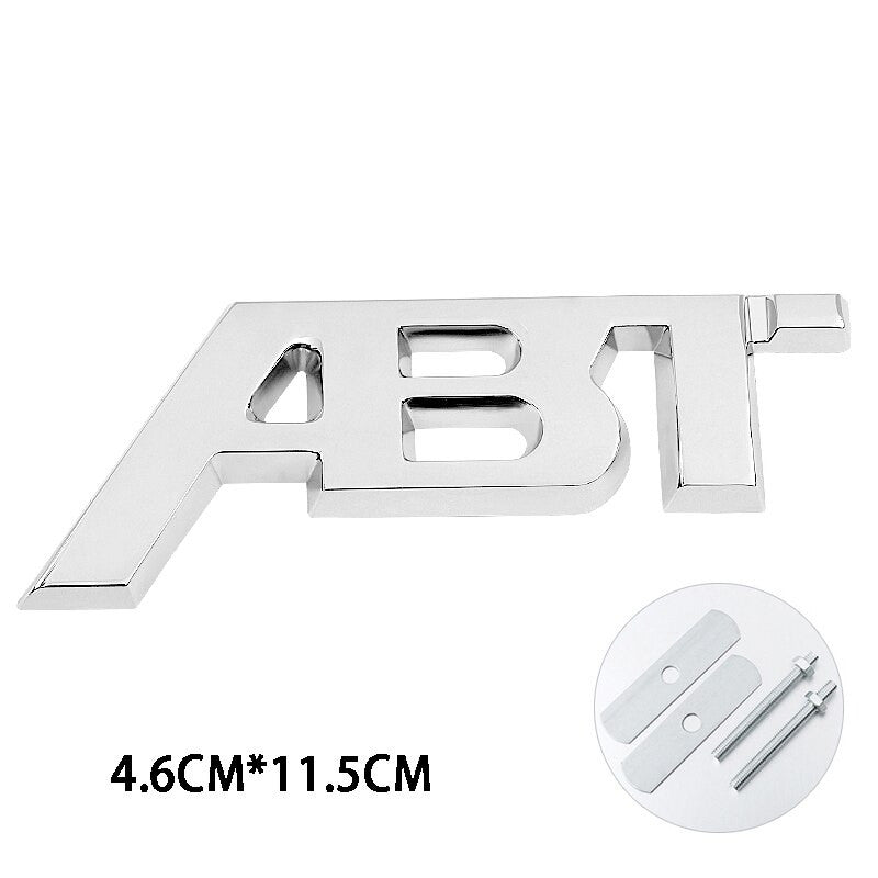 Metal ABT Badge 4Motion Emblem Decals Front Grille Stickers For Audi - larahd