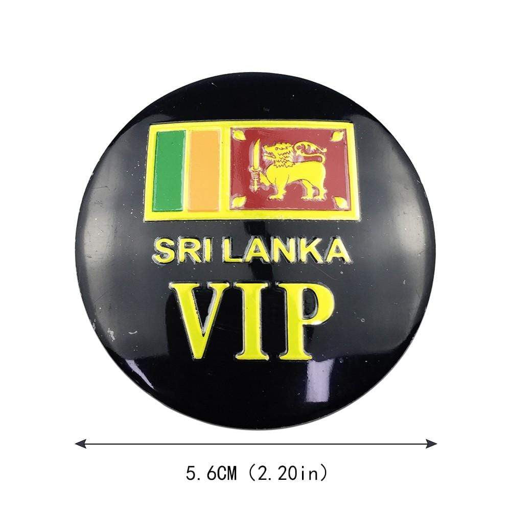 4PCS 56mm Sri Lanka Flag VIP Logo Car Wheel Center Hub Cap Sticker Emblem Badge Decal for SAAB SEAT Peugeot Doage KIA MG