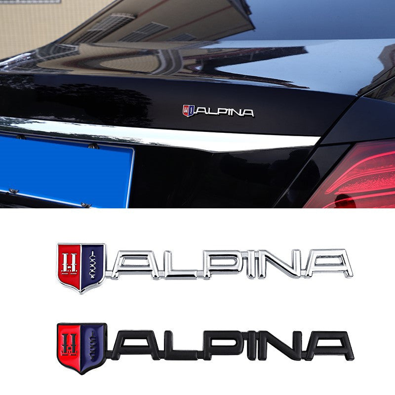 Metal Alpina Grille Emblem Badge Auto Trunk Rear Tailgate sticker - larahd