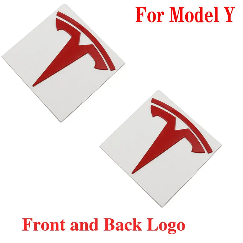 2pcs Tesla Metal Original Sticker For Model 3 Model Y Trunk Replace Emblem Stickers