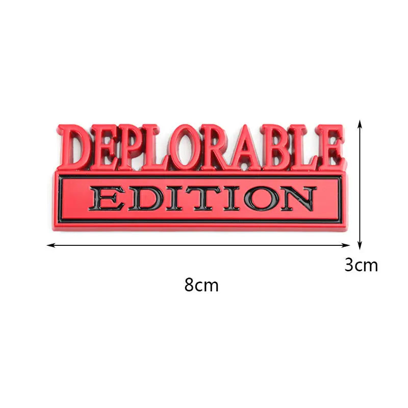 Sticker Deplorable Edition Badge Emblem Hood Grille for Jeep Patriot Freelance Compass - larahd