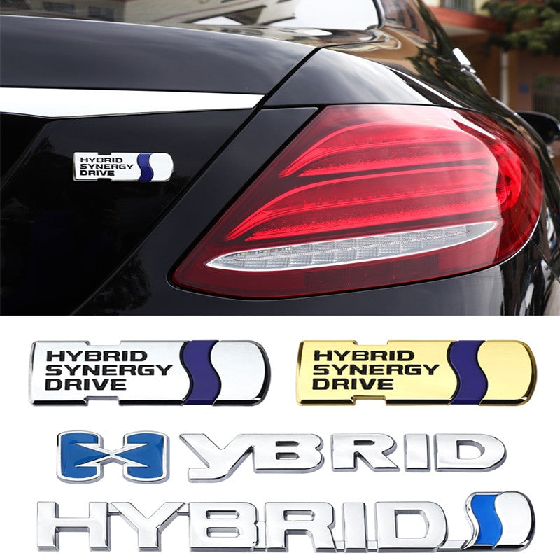 Hybrid Synergy Drive Stickers Metal Emblem Badge Decal For Toyota - larahd