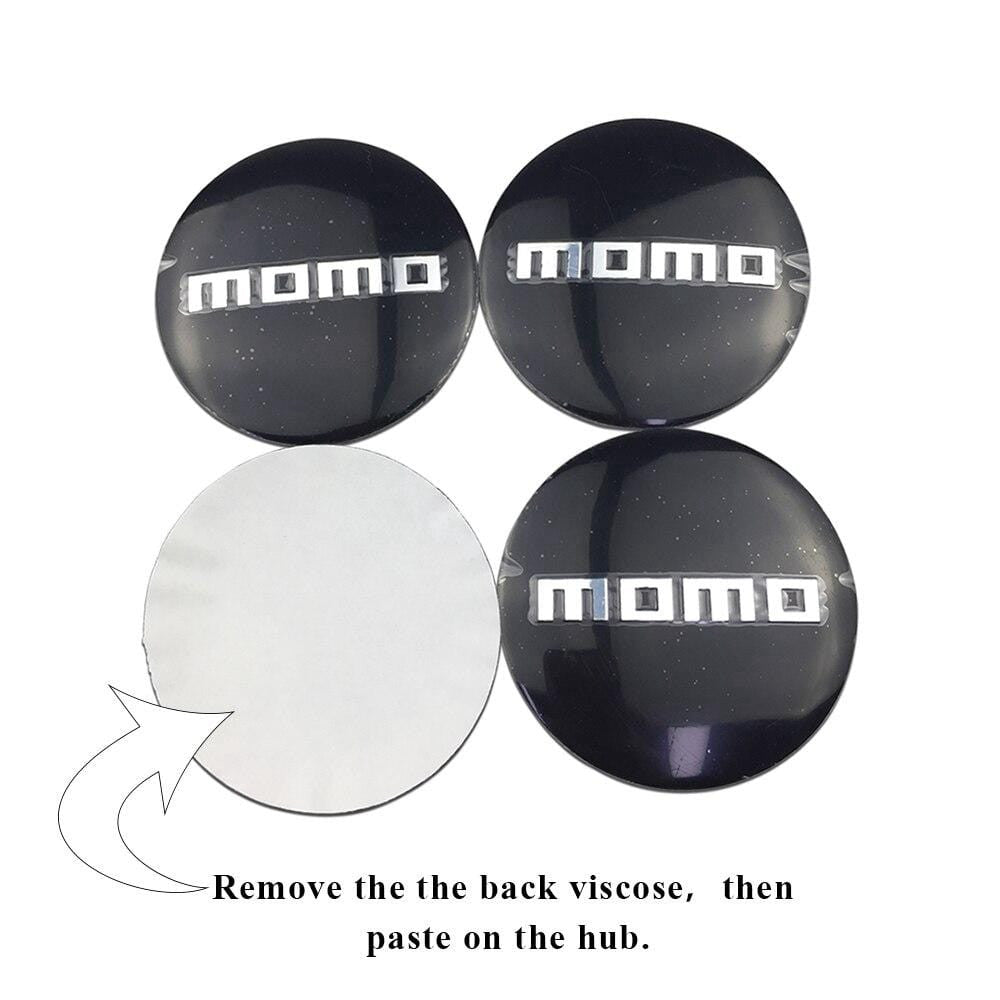 MOMO Logo For  Jaguar Fiat Lancia Corvette BMW Benz Toyota 56mm Wheel Rim Emblem Hub Caps Automobile Styling