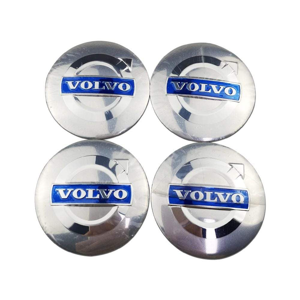 4PCS 56mm Volvo Logo Car Wheel Center Hub Cap Sticker Auto Tire Emblem Badge Decal