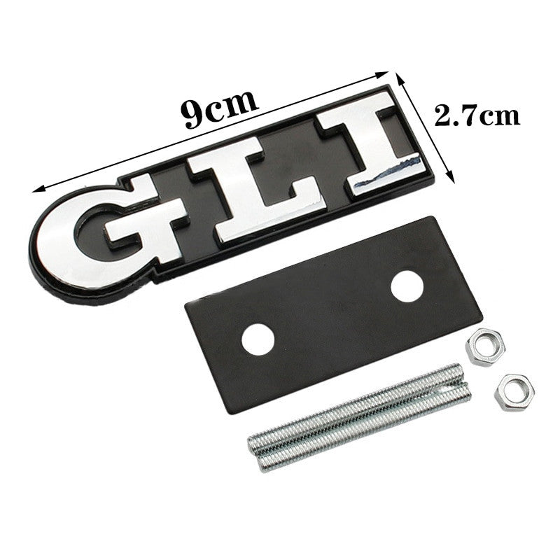 3D Metal GLI Logo Decals GLI Grille Emblem For VW