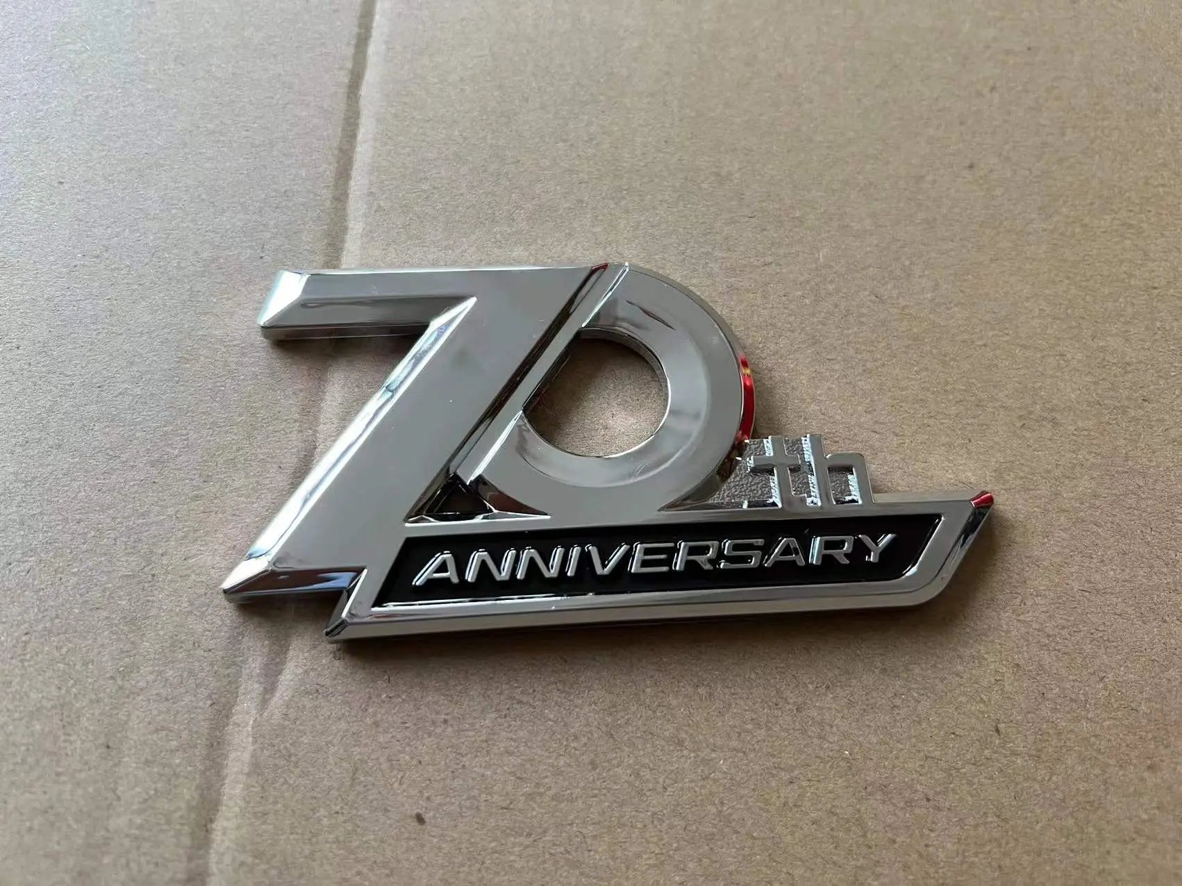 1 pic Side Emblem 70th Anniversary 3D Emblem Trunk Badge Sticker For Toyota Land Cruiser