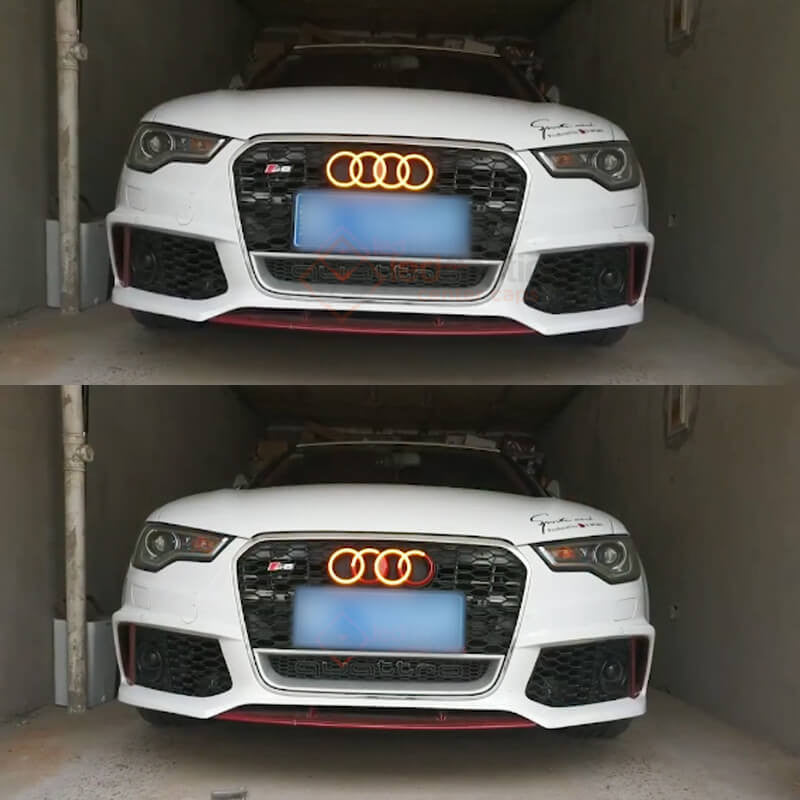 Illuminated Audi Dynamic Led Grille Logo Emblem Lights For Audi RS3 A1 A3 A4 A5 - larahd