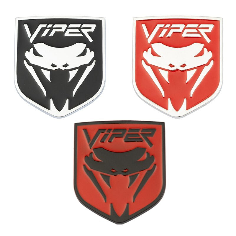 3D Metal Snake Cobra Viper Badge Emblem Stickers Rear Decal For Ford Mustang Shelby - larahd