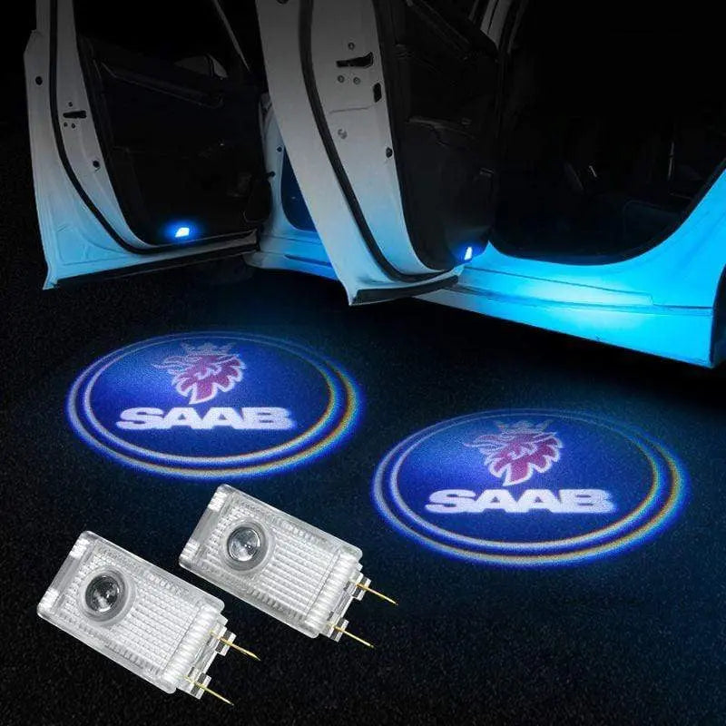 2X LED Car Door Welcome Light HD Logo Courtesy Projector Ghost Laser Saab