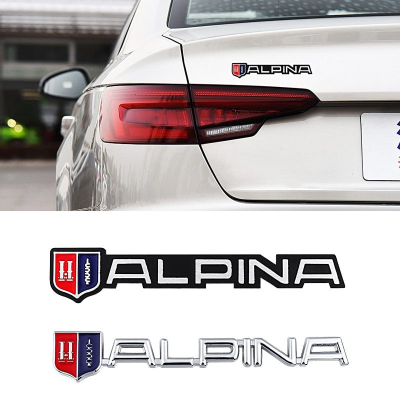 Metal Alpina Grille Emblem Badge Auto Trunk Rear Tailgate sticker - larahd