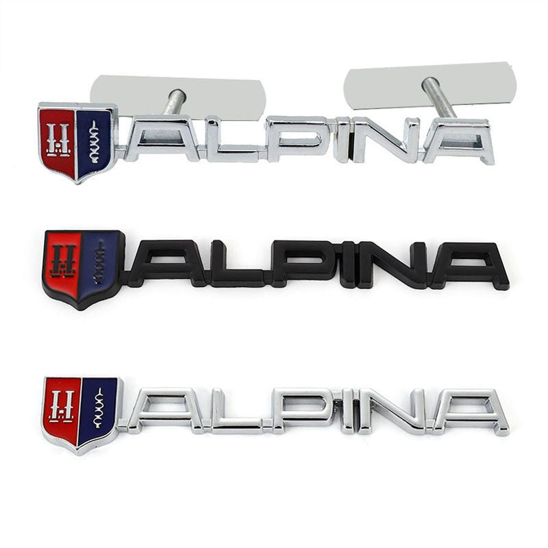 Metal Alpina Grille Emblem Badge Auto Trunk Rear Tailgate sticker - larahd